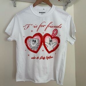 spongebob and patrick f is for friends who do stuff together t-shirt